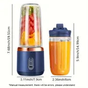 Spremiagrumi Portatile Ricaricabile via USB - Facile da Pulire, Perfetto per Bevande di Frutta e Verdura, Milkshake