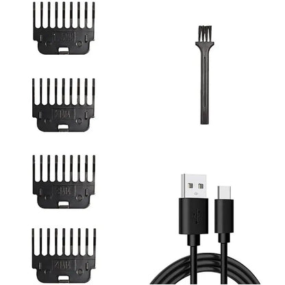 Tagliacapelli Elettrico e Regolabarba da Uomo con Modalità di Ricarica USB Senza Fili