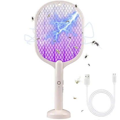 Racchetta Zanzare Elettrica con Base Ricaricabile