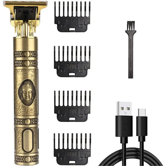 Tagliacapelli Elettrico e Regolabarba da Uomo con Modalità di Ricarica USB Senza Fili