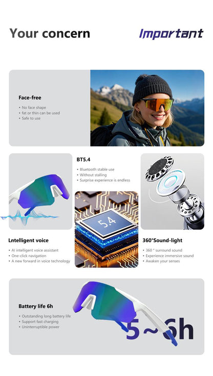 Occhiali Sportivi Smart Wireless