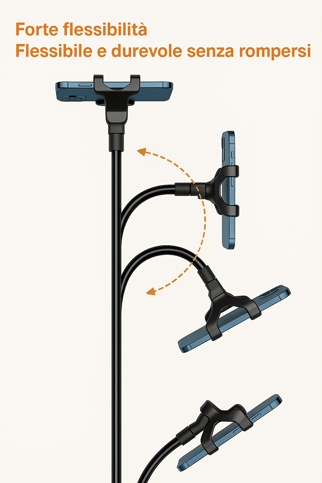 Supporto per Telefono Cellulare con Ruota a 360° regolabile, adatto per uso in camper, ufficio, casa.