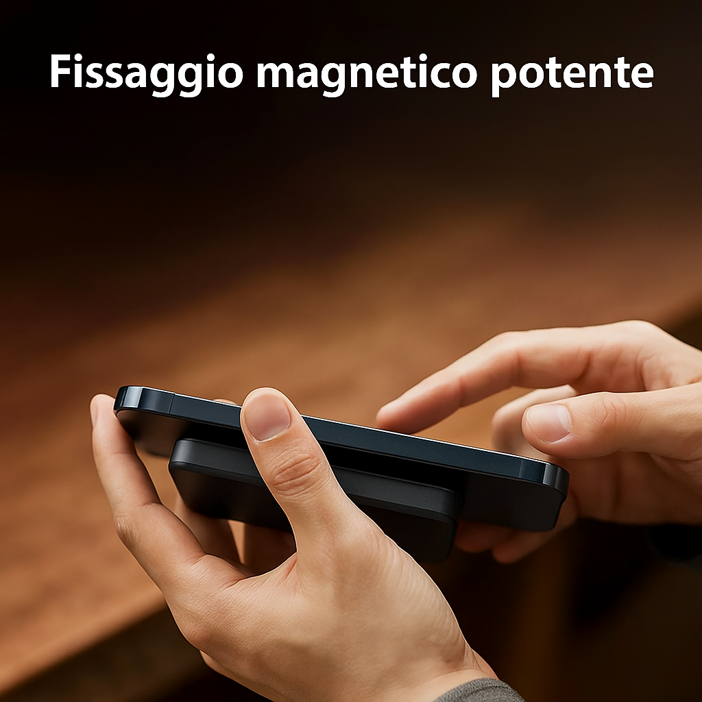 Caricabatterie portatile MagSafe da 5000mAh per dispositivi Apple - ingresso USB-C