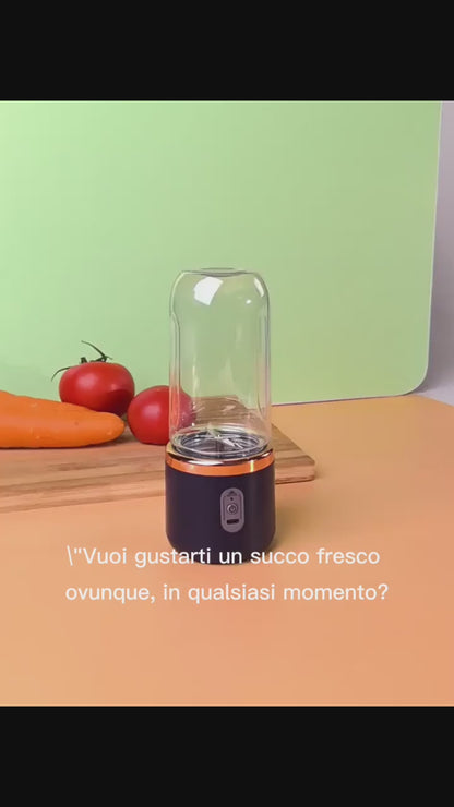 Spremiagrumi Portatile Ricaricabile via USB - Facile da Pulire, Perfetto per Bevande di Frutta e Verdura, Milkshake