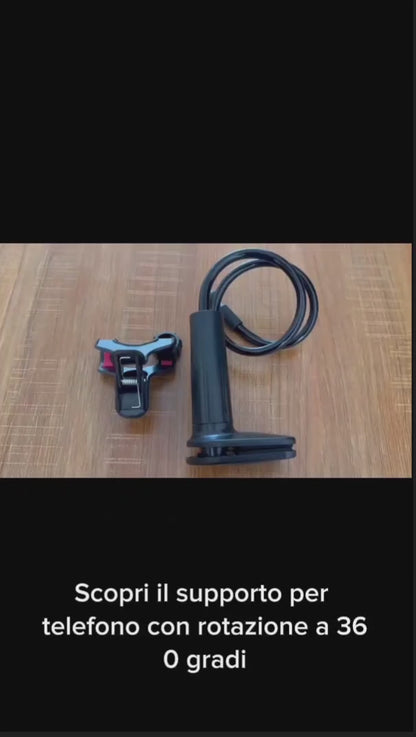 Supporto per Telefono Cellulare con Ruota a 360° regolabile, adatto per uso in camper, ufficio, casa.