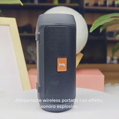 Altoparlante Senza Filo con Subwoofer Doppio Canale, Audio Avvolgente Potente per Casa e Auto